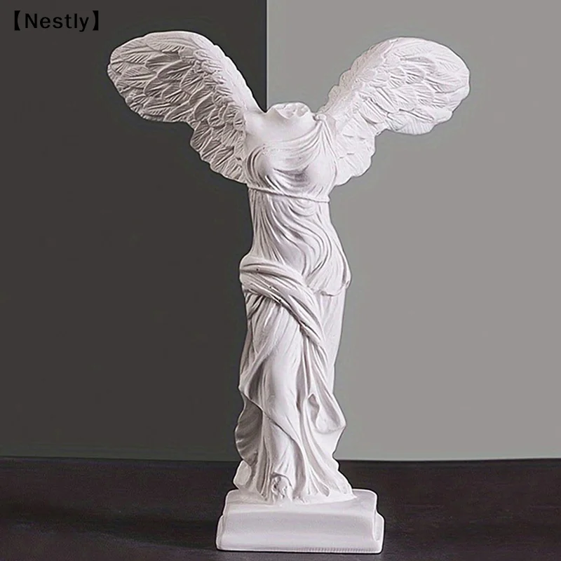 Greek Goddess Of Victory Character Statue Angel Wing Art Figurine Decoration Home Office Decor Resin Sculpture Ornament〔Nest〕