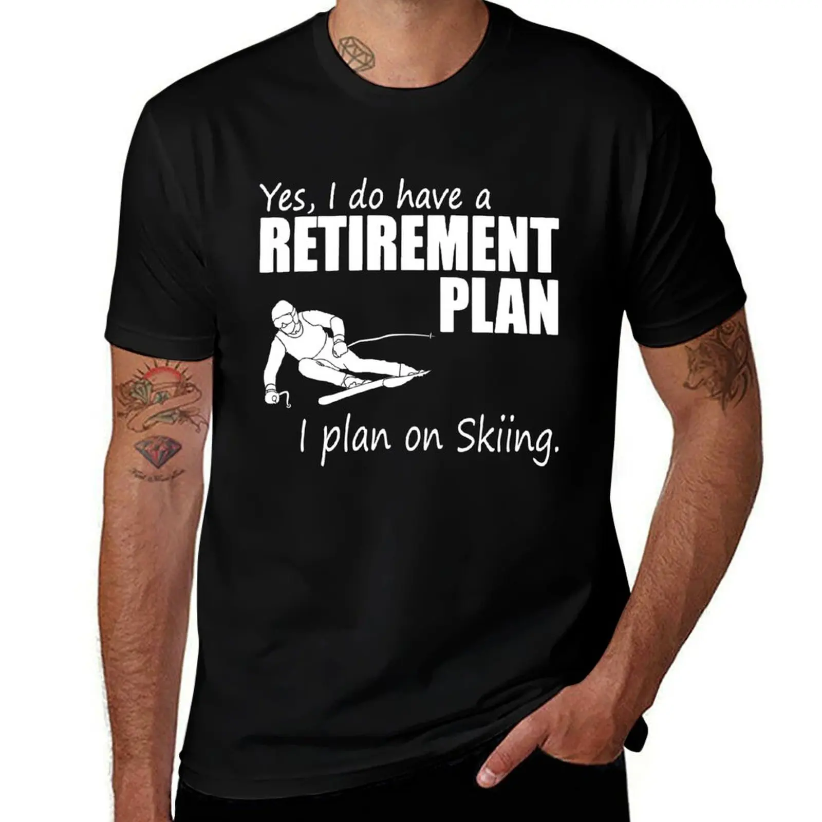 

I PLAN ON SKIING T-Shirt anime tshirt graphic t shirts for man T-Shirt