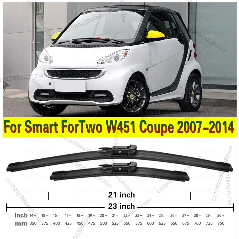 2Pcs Wiper Front Wiper Blades For Smart ForTwo W451 Coupe 2007-2014 Windscreen Windshield Window Brush 2011 2012 2013 23
