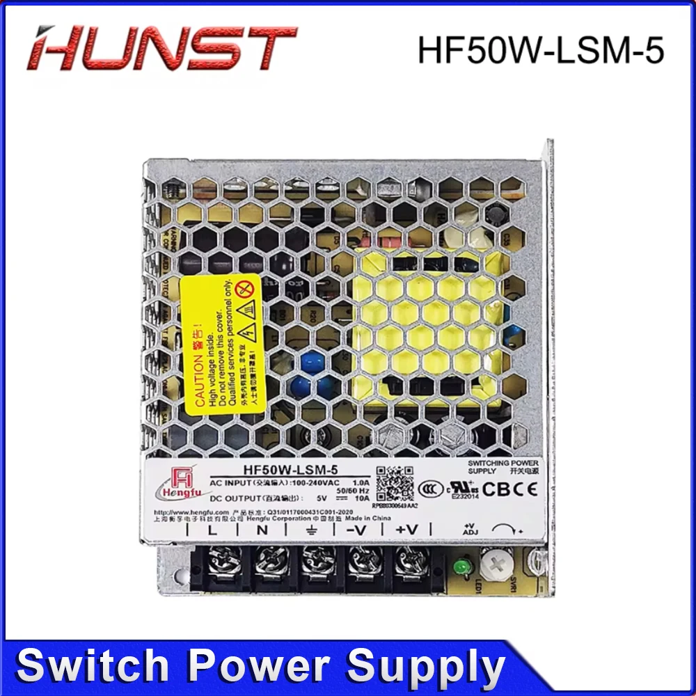 HUNST HF50W-LSM-5 Switching Power Supply 5V 10A 220V Suitable For Laser Marking Machine Control Card
