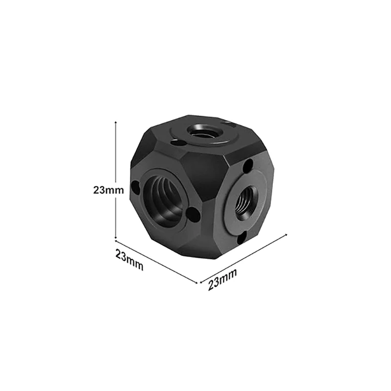 Adattatore universale per foro per vite per treppiede Supporto cubico magico per braccio magico Flash Vlog Video Luce di riempimento Testa di montaggio per estensione microfono