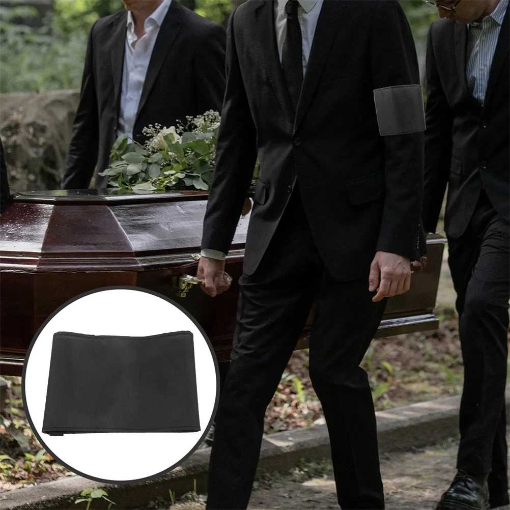 25Pcs Black Armband for Mourning Soft Breathable Fabric Memorial Armbands Funeral Ceremony Elegant Simple Unity