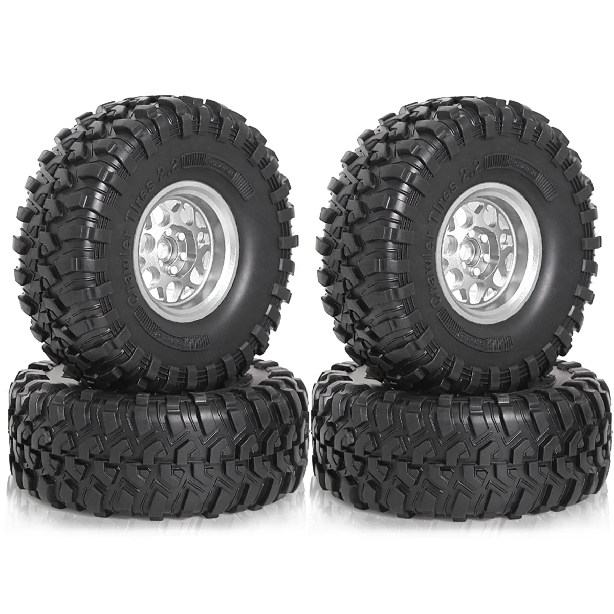 RC Tires Tire Upgrade Parts Mud Tires RC Car Parts Accessories Black & Silver