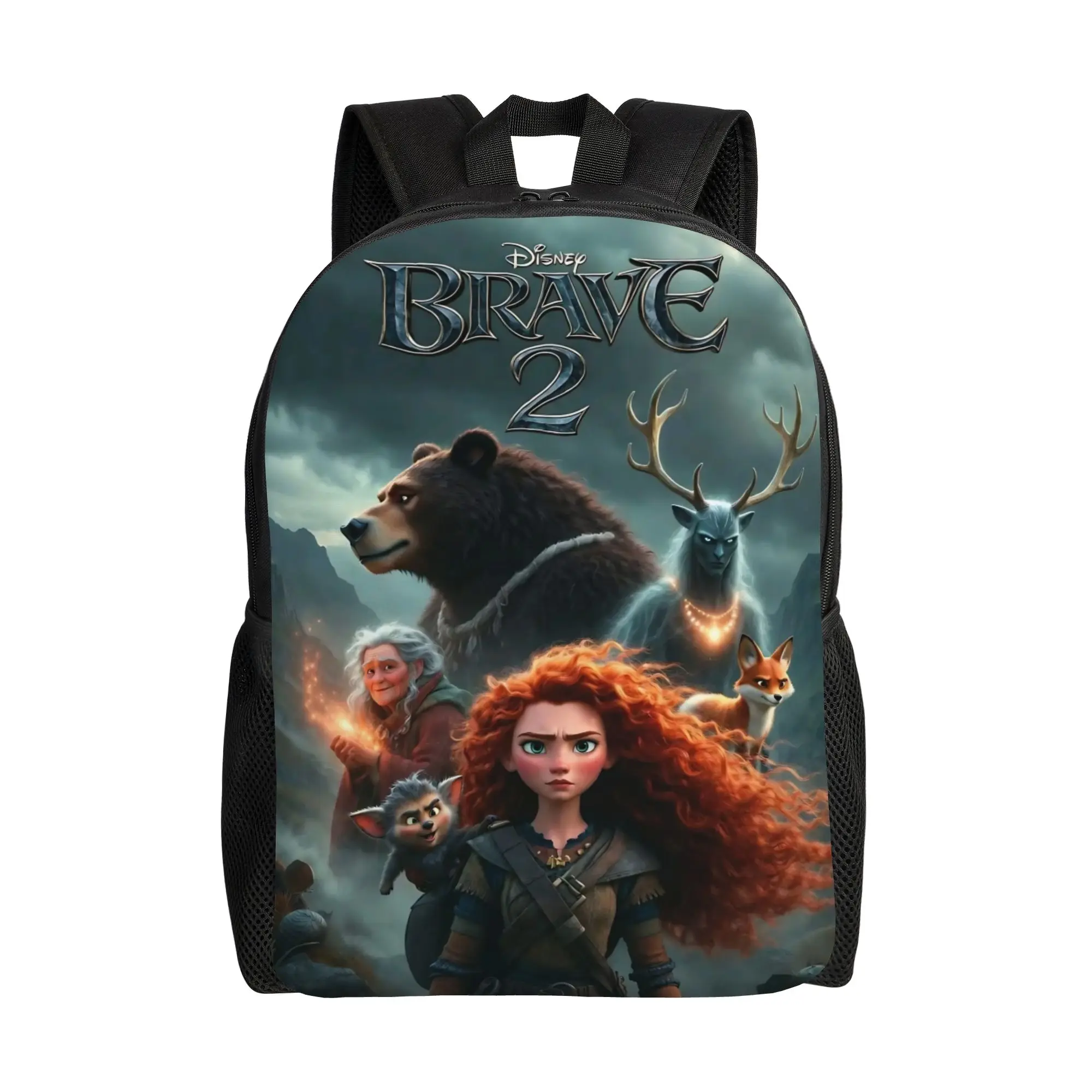 

1PC Backpack Disney Cartoon Animation Daypack Brave you control your desting Light Hiking Sturdy Shoulder Rucksack