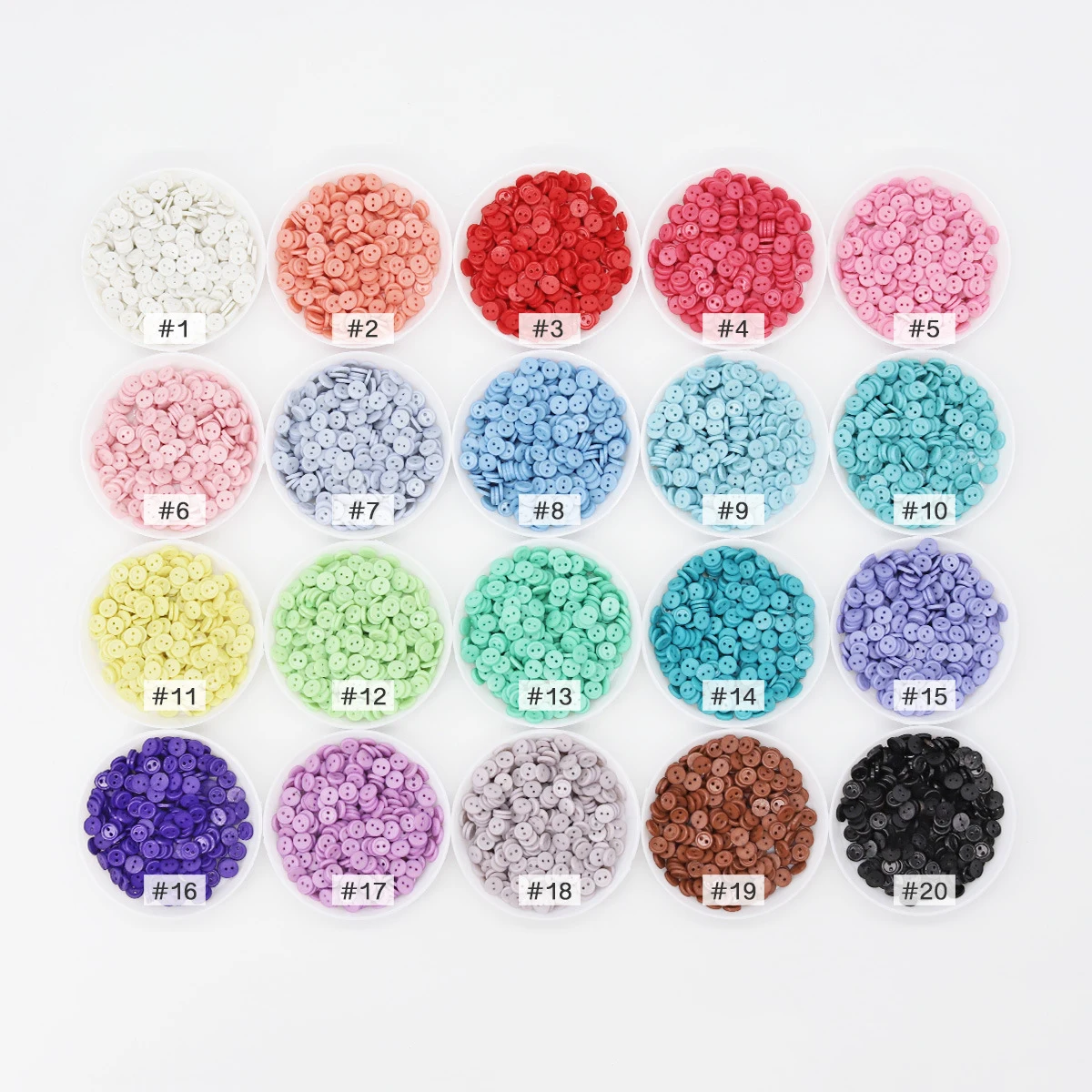 6mm 2 Holes Mini Buttons For DIY Doll Clothes Round Candy Color Card Making Scrapbooking Embellishments Sewing Accessories