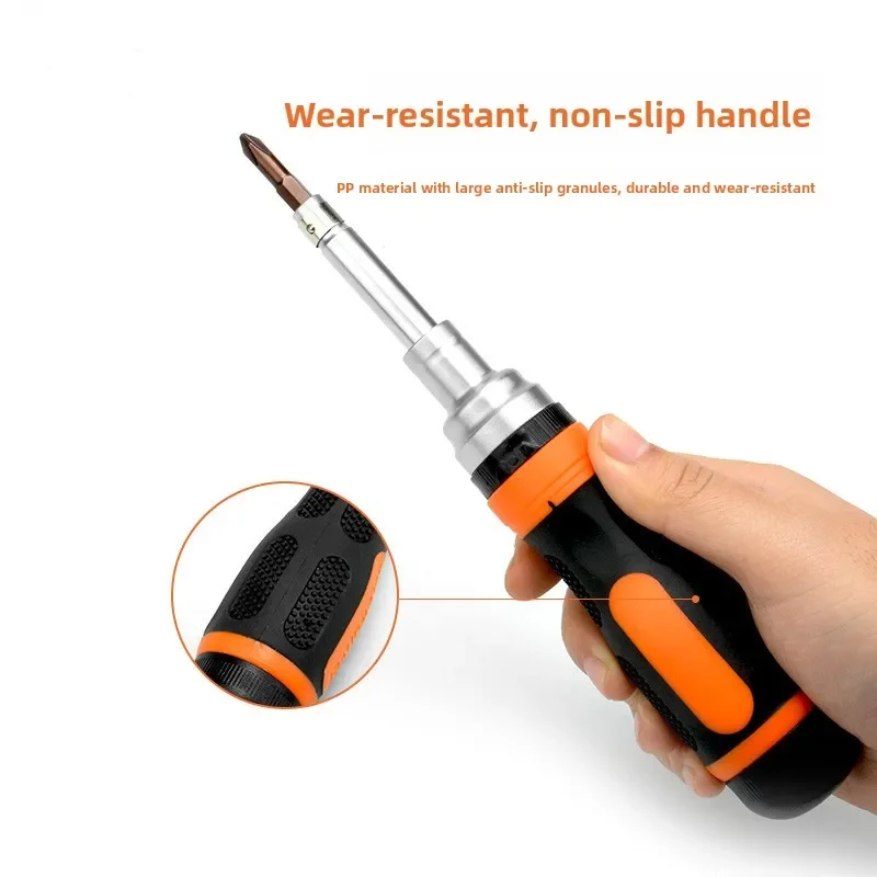 9-in1/19-in1 S2 Alloy Steel Hexagonal Screwdriver Socket Kit Magnetic T-I Type Handle Household Repair Tool Set