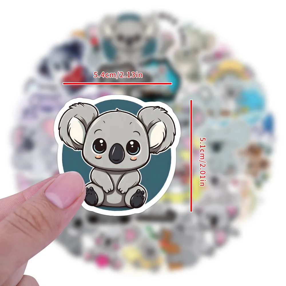 60PCS Koala Animal Stickers Mobile Phone Computer Skateboard Bookmark Envelope Graffiti Party Decoration Child Sticker Toys Gift