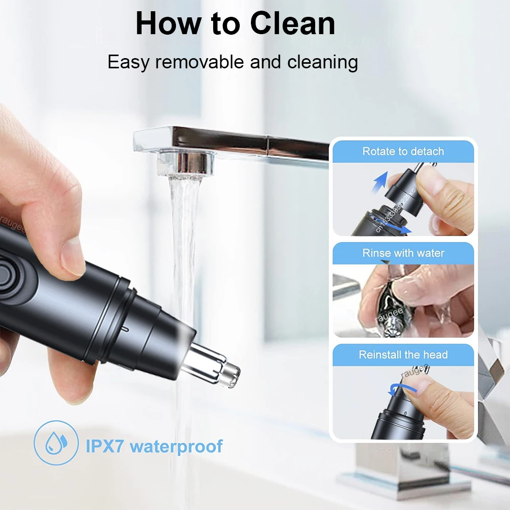 Pemangkas Rambut Hidung Mini Pemangkas Rambut Elektrik untuk Hidung Pemangkas Rambut Portabel Hidung Pemangkas Rambut Telinga dan Hidung yang Dapat Diisi Ulang