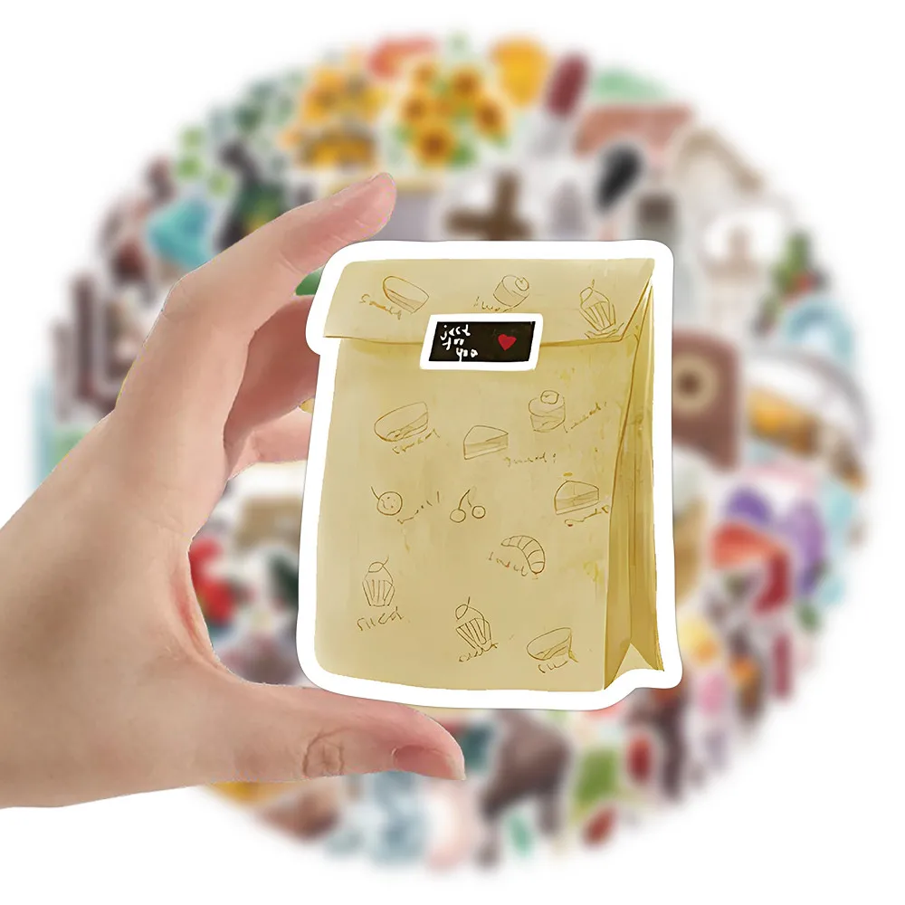 60 قطعة من ملصقات العناصر الأصلية اللطيفة على شكل جرلي (النمط B) - شارات زخرفية لمجلات حقائب الظهر وتسجيل متجر YourLife #4