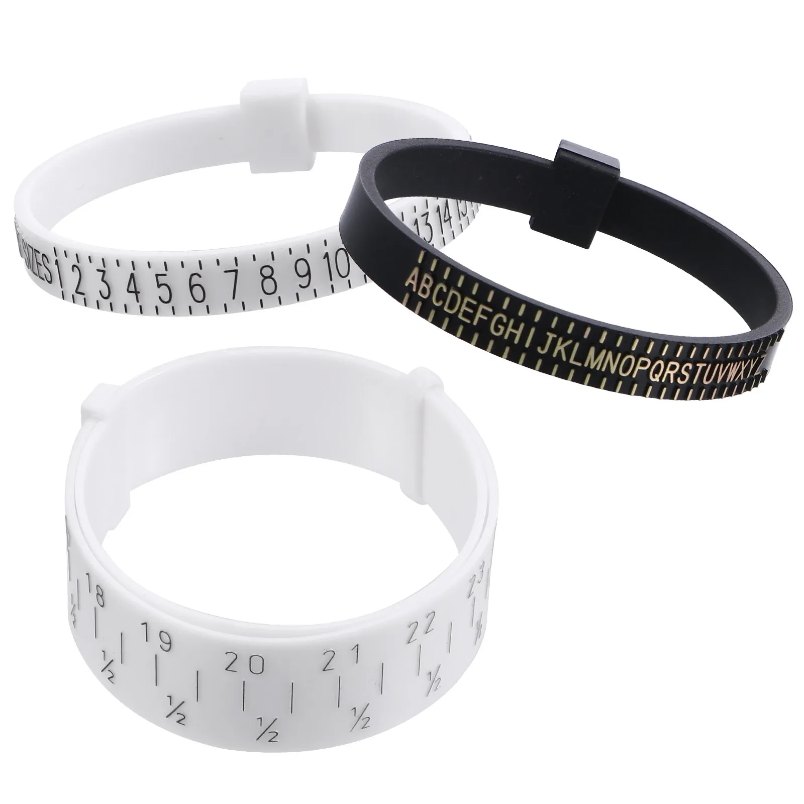 

3Pcs Jewelry Measuring Tool Finger Sizer Gauge Set Premium PU Ring Size Measurer Accurate Clear Markings Ring Fitting Tool