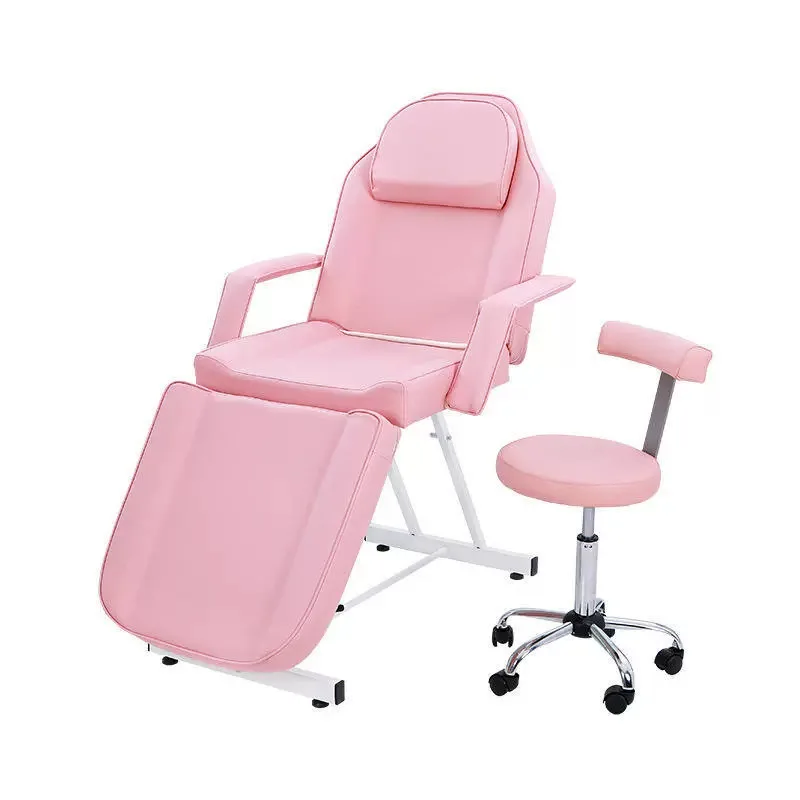 Simple Portable Massage Bed Sponge Beauty Table Dual-use Treatment Bed with Stool for Home Salon