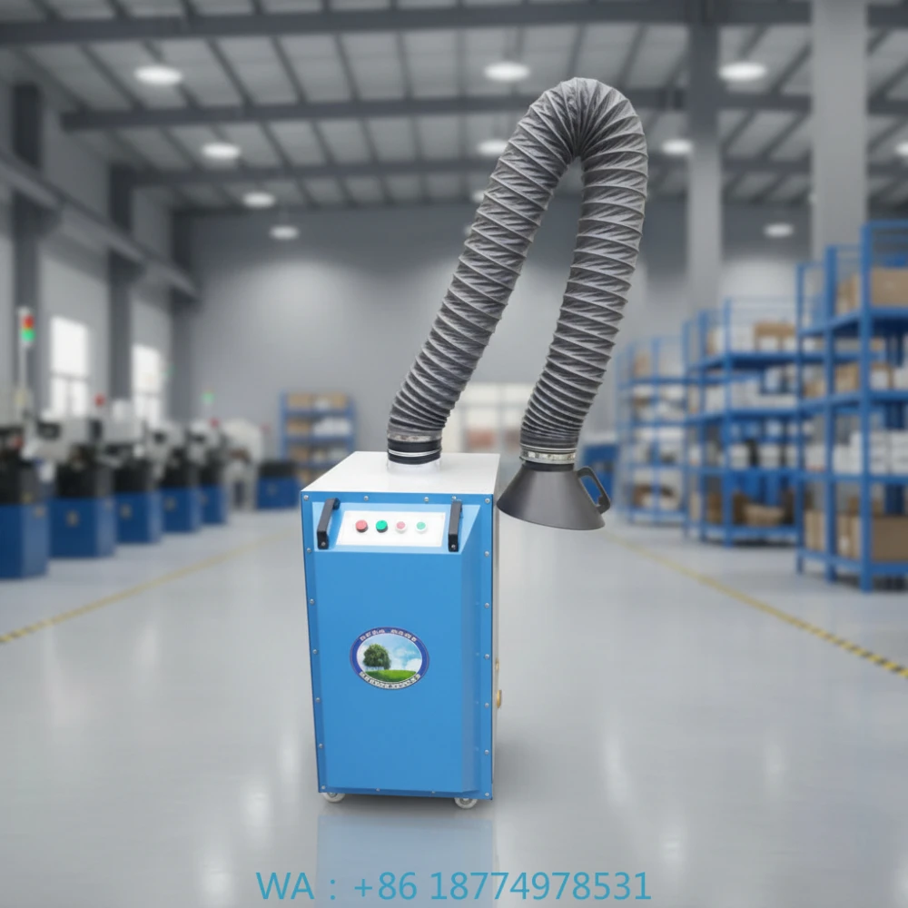 

Purifier with Dust Collector 10 Motor 99.9% Efficiency for Workshop New Industrial Portable Welding Fume Extractor & Smoke