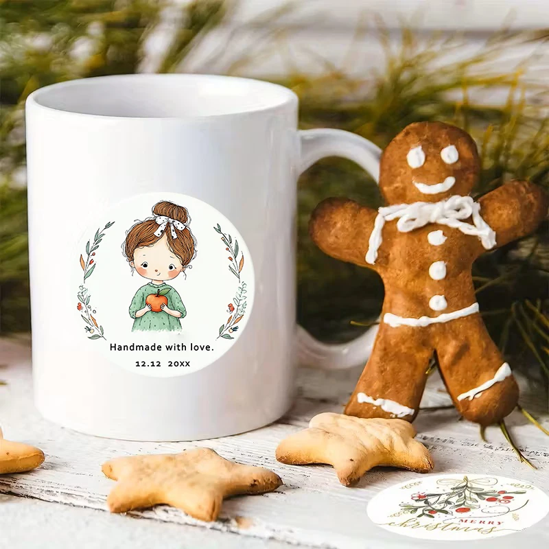 90pcs Custom Personalized Encourage girls  Name & Birthday Number Stickers for Wedding Baptism Party Gift Wrapping