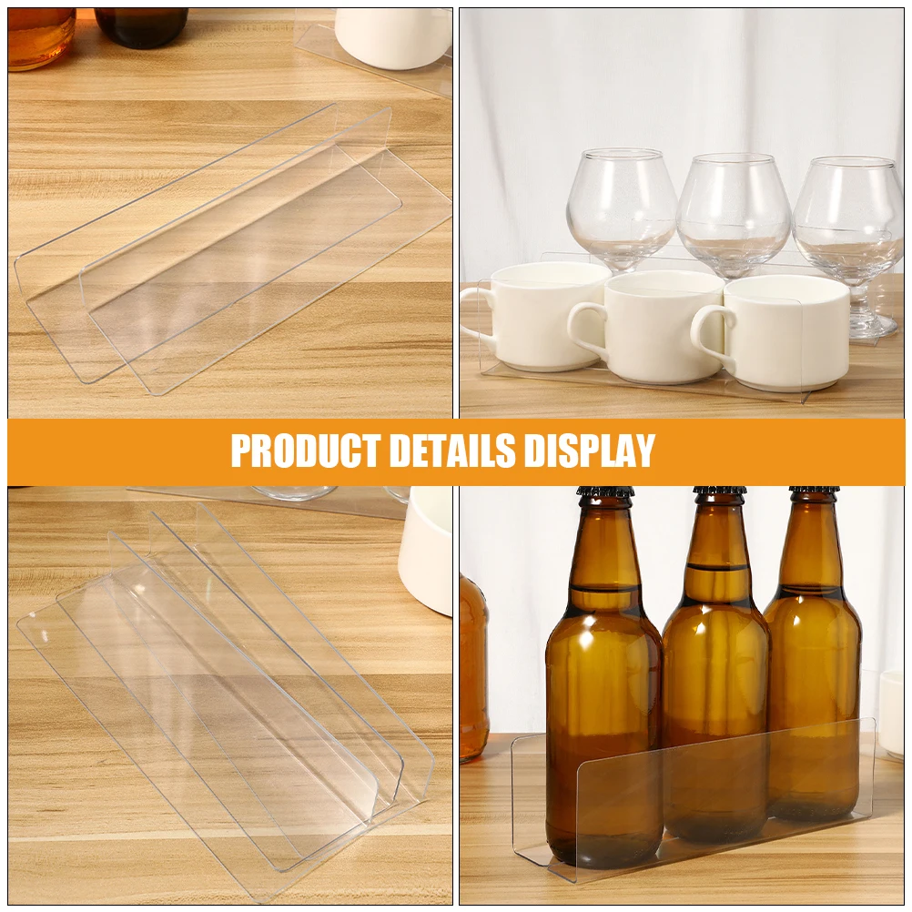 

10pcs L-Shaped Shelf Dividers Clear Pvc Supermarket Retail Store Display Transparent Clapboard Quick Access Efficient