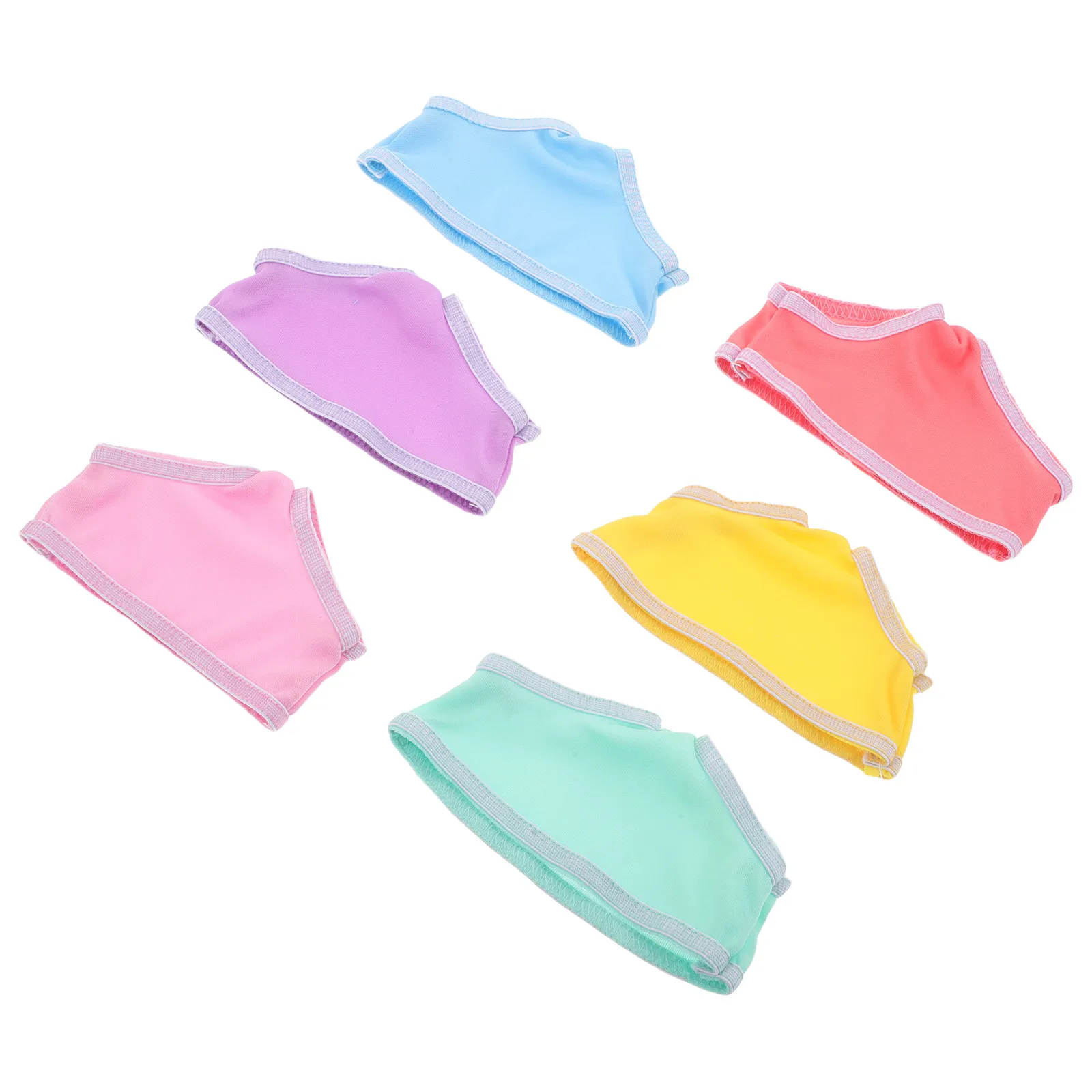 

6Pcs Reusable Baby Diaper Underwear Elastic Briefs for 18 Inch Newborn Baby Clothes Dressing Accessories Underpants Set