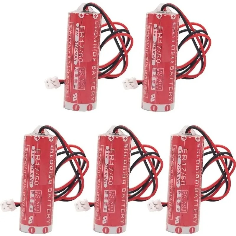 

(5 PCS）ER1750 Battery Pack for MD500N 50750-1018 3.6V Robot Battery Pack ER17/50 Battery