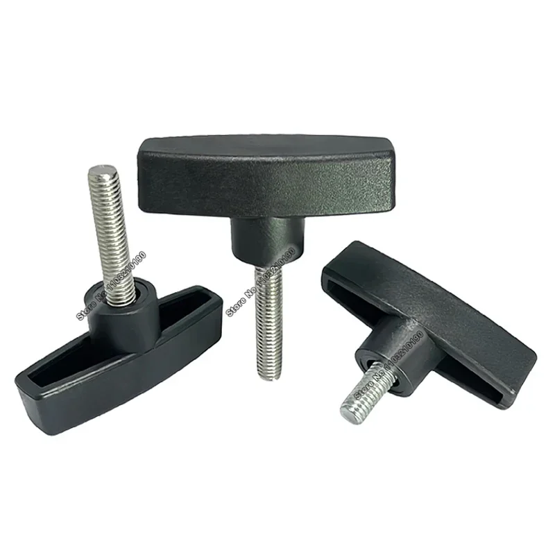 1/5pcs M6 M8 M10 M12 Head Diameter 65# 75# T Type Wing Hand Tighten Screws Plastic Head Hand Knob Thumb Screw Adjusting Bolt view 4