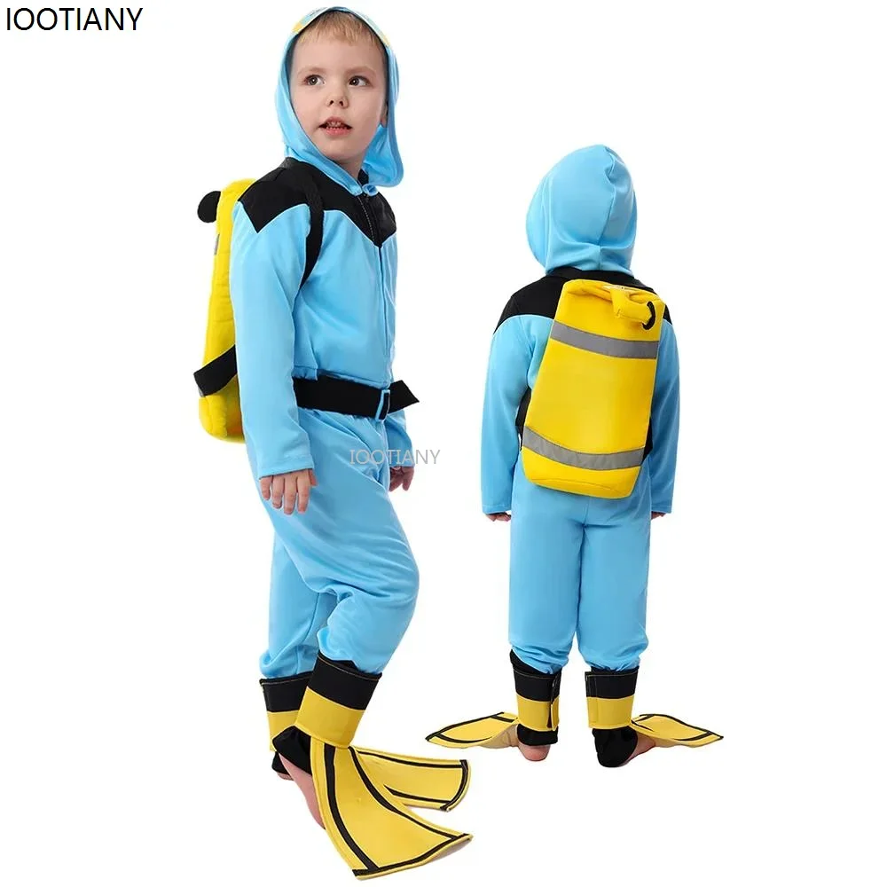 

Костюм подводника для косплея, унисекс, профессиональная ролевая одежда для косплея, Хэллоуин, карнавал, вечеринка, сценические комбинезоны