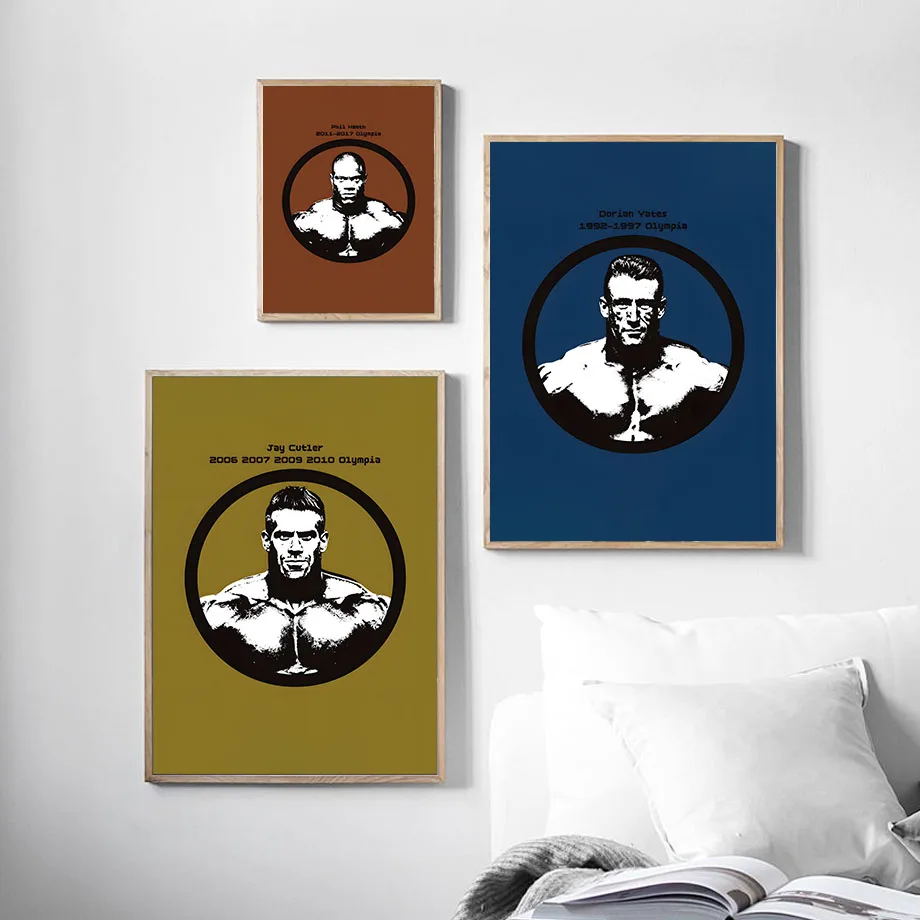 Wall Art Canvas Painting Muscle Gym Bodybuilder Mr Olympia ‌Ronnie Coleman Jay Cutler Posters Prints Pictures Living Room Decor