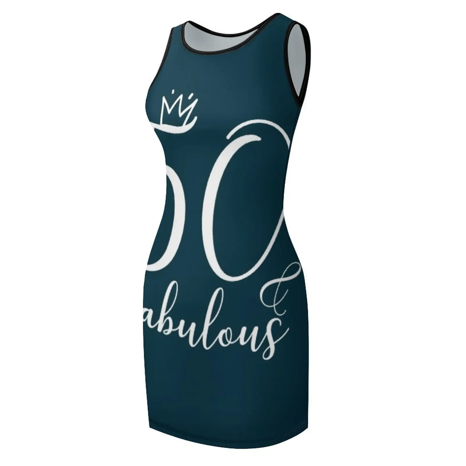 50. Geburtstag, 50. und fabelhaftes T-Shirt, ärmelloses Sommerkleid, Damenkleid, Damenkleider für Damen