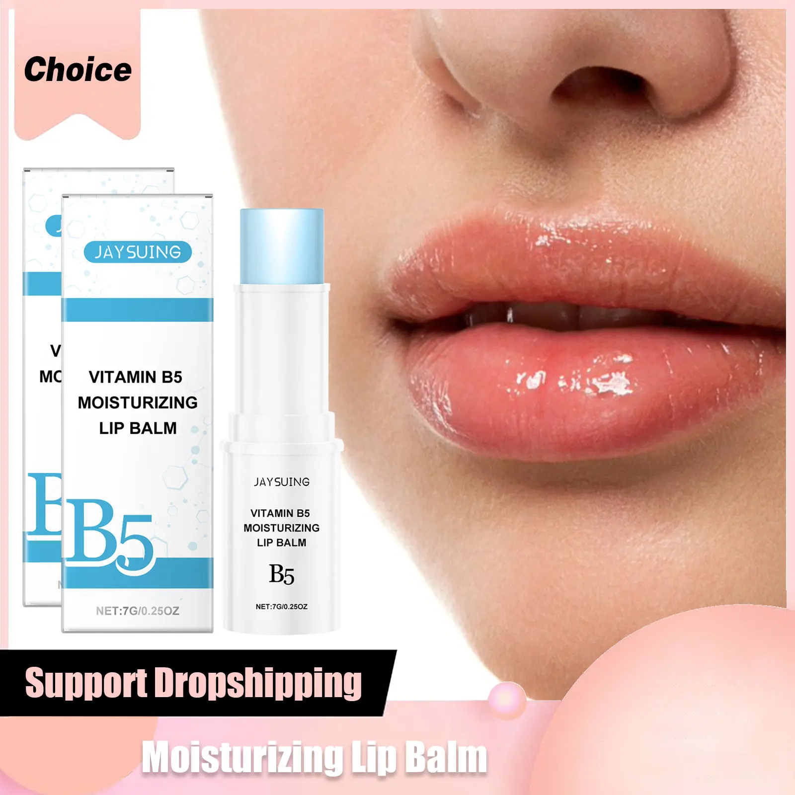 

Moisturizing Lip Balm Vitamin B5 Hydrates Lipstick Anti-Chapped Reduce Lip Lines Remove Dead Skin Lasting Nourishing Lip Care