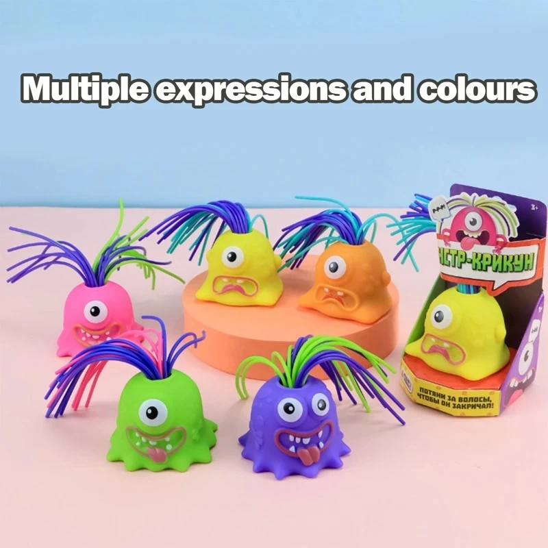 Funny Hair Pulling Will Be Screaming Little Teaser Artifacts Kids Decompress Toys Creative Fun Educational Halloween Toys