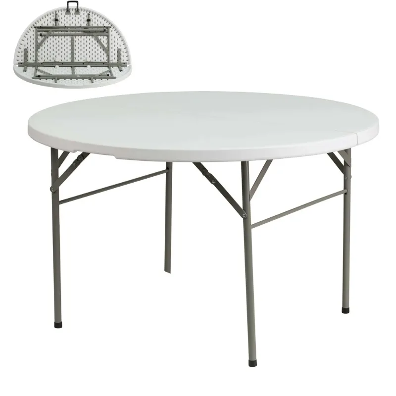 

Heavy Duty 60-Inch Folding Table for Granite Banquet Indoors | 8-Person Plastic Table for Outdoor Wedding, Party&Event Use