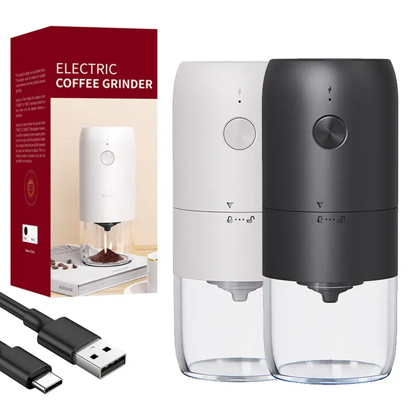 USB wiederauf ladbare tragbare elektrische Kaffeemühle Home Outdoor Mixer Beruf verstellbare Kaffeebohnen Mahlen für die Küche