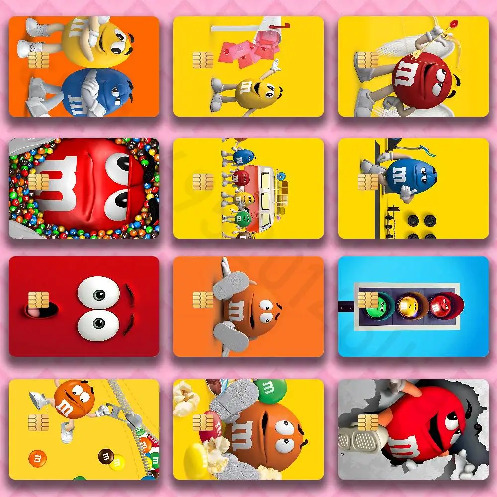 

M-M-Ms-S C-Chocolates-S Credit Card Skin Stickers for Bank Card Bus Metro Card Sticker Waterproof Women Gift