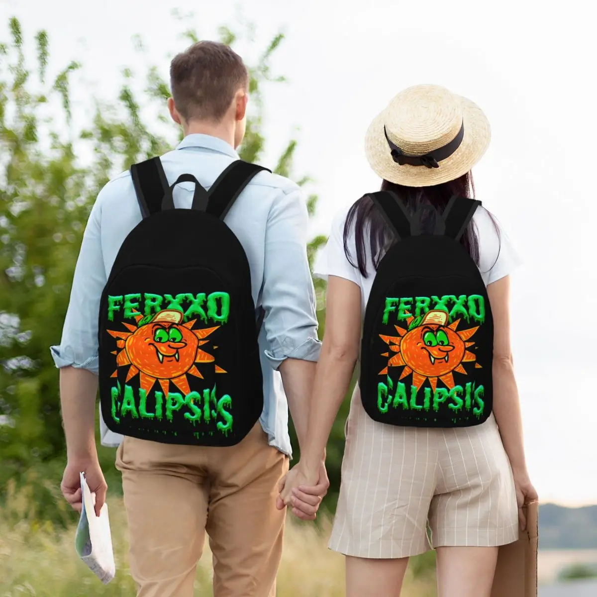 Ferxxo ferxxocalypse กระเป๋าเป้สะพายหลังทัวร์2024สำหรับผู้ชายผู้หญิงทำงานมัธยมลำลองเป้สะพายหลังแร็ปเปอร์ฮิปฮอปกระเป๋าผ้าใบกลางแจ้ง