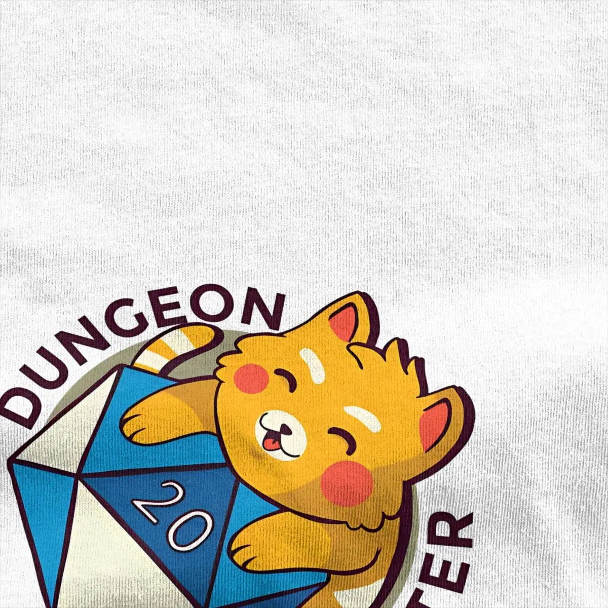 Dungeon Cats T-Shirt Adult V20 Dice Y2K Retro Cotton T Shirts Summer O Neck Hippie Tees Design Plus Size Clothes