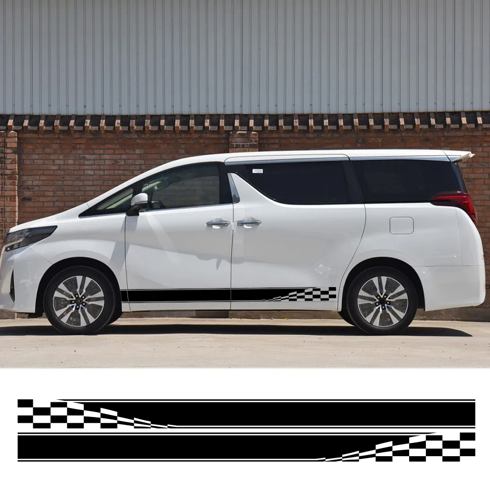 

2 шт. боковые наклейки на автомобиль, наклейки для Toyota Alphard Vellfire TRD MVP, модель букв, сделай сам, полосы, гоночный спорт, аксессуары для тюнинга