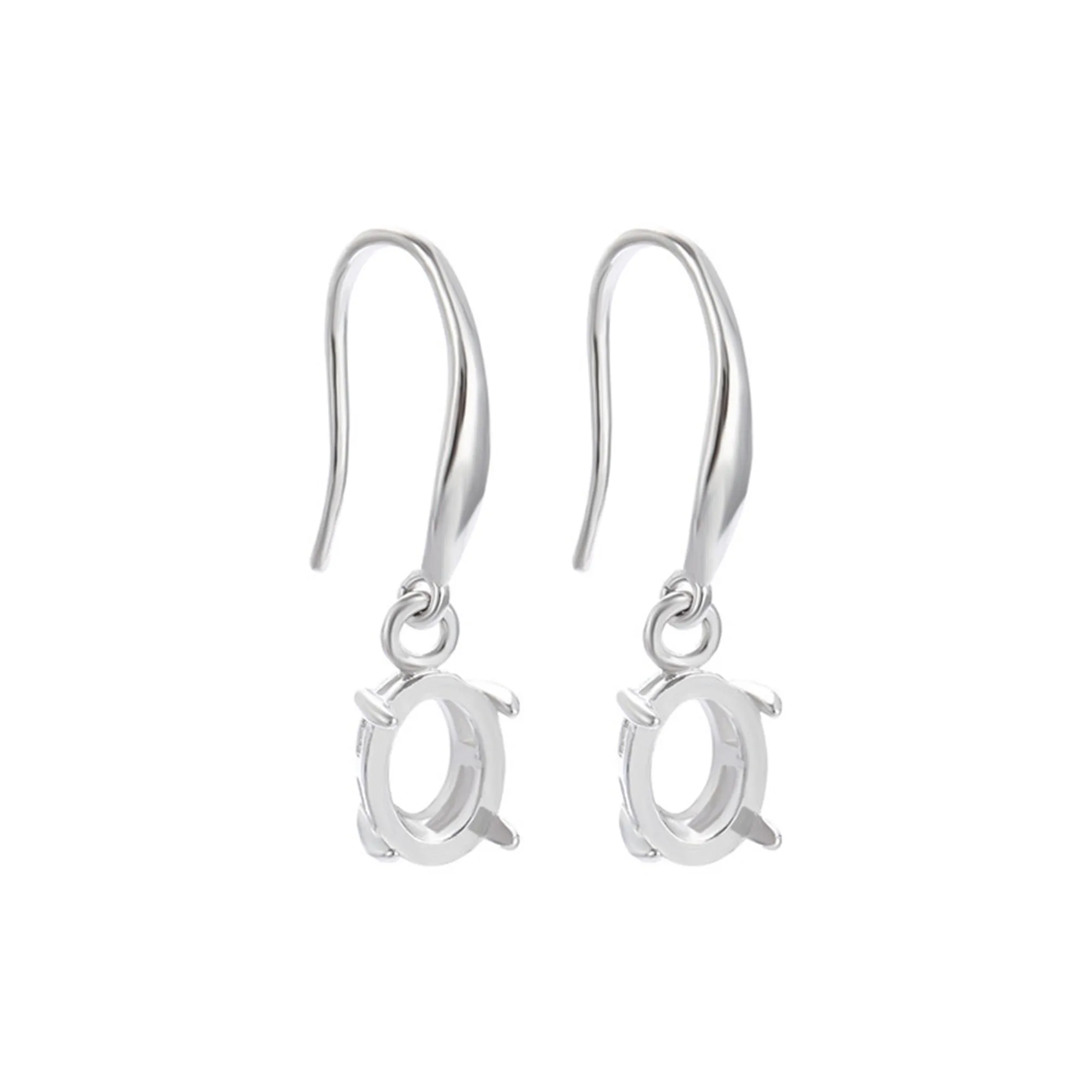 Earring Settings (5x7mm/6x8mm/8x10mm/8x12mm Oval Blank) 925 Silver Earring Components Sterling Silver Earring Base E236B