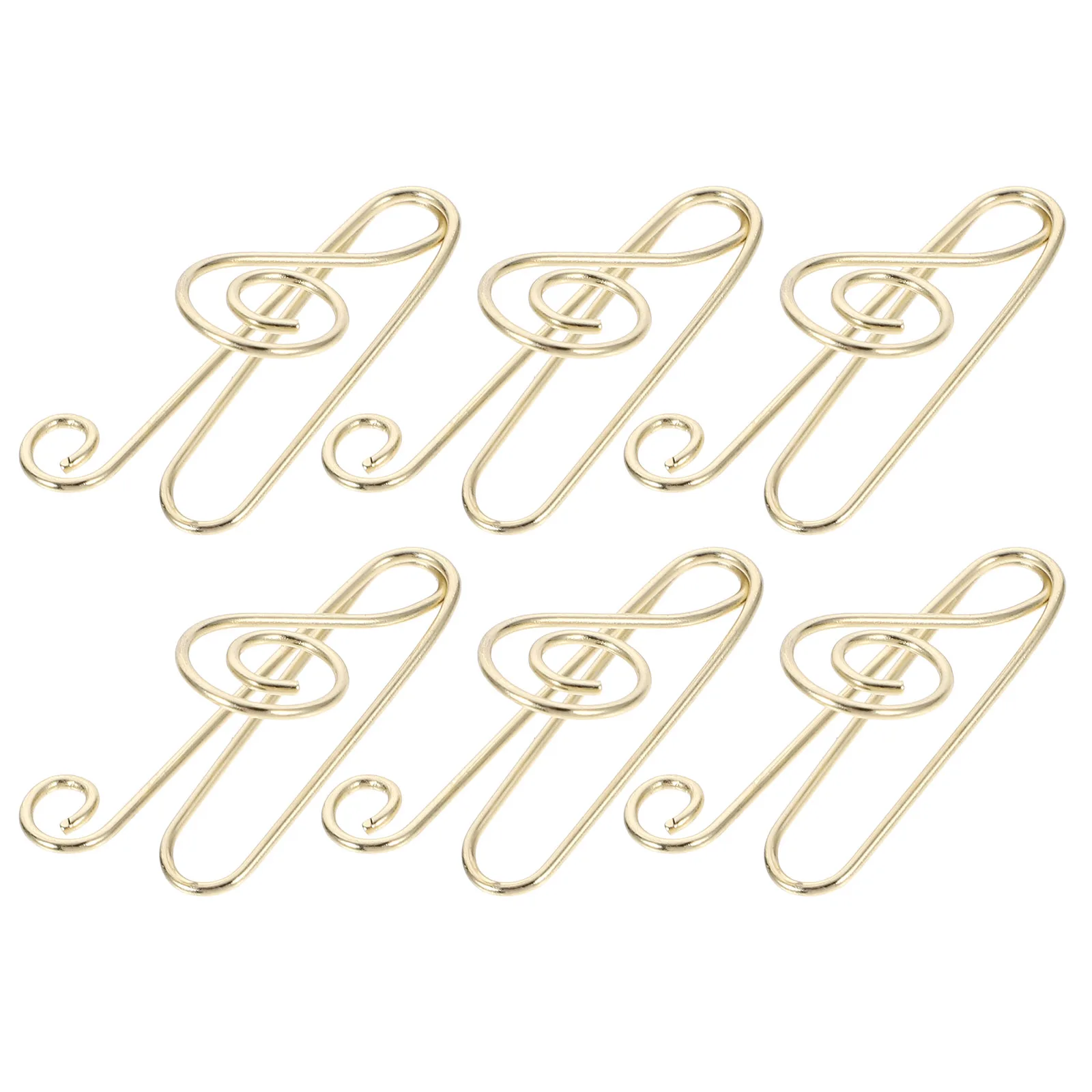 50 Uds. Marcapáginas con forma de nota musical elegante Clips de papel metálicos no deformables para documentos archivos calendarios organización de escritorio