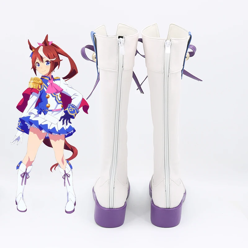 Game Pretty Derby Tokai Teio Cosplay Schoenen Tōkai Teiō Cosplay Lange Laarzen Voor Hallowmas Party Volwassen Vrouwen Mannen