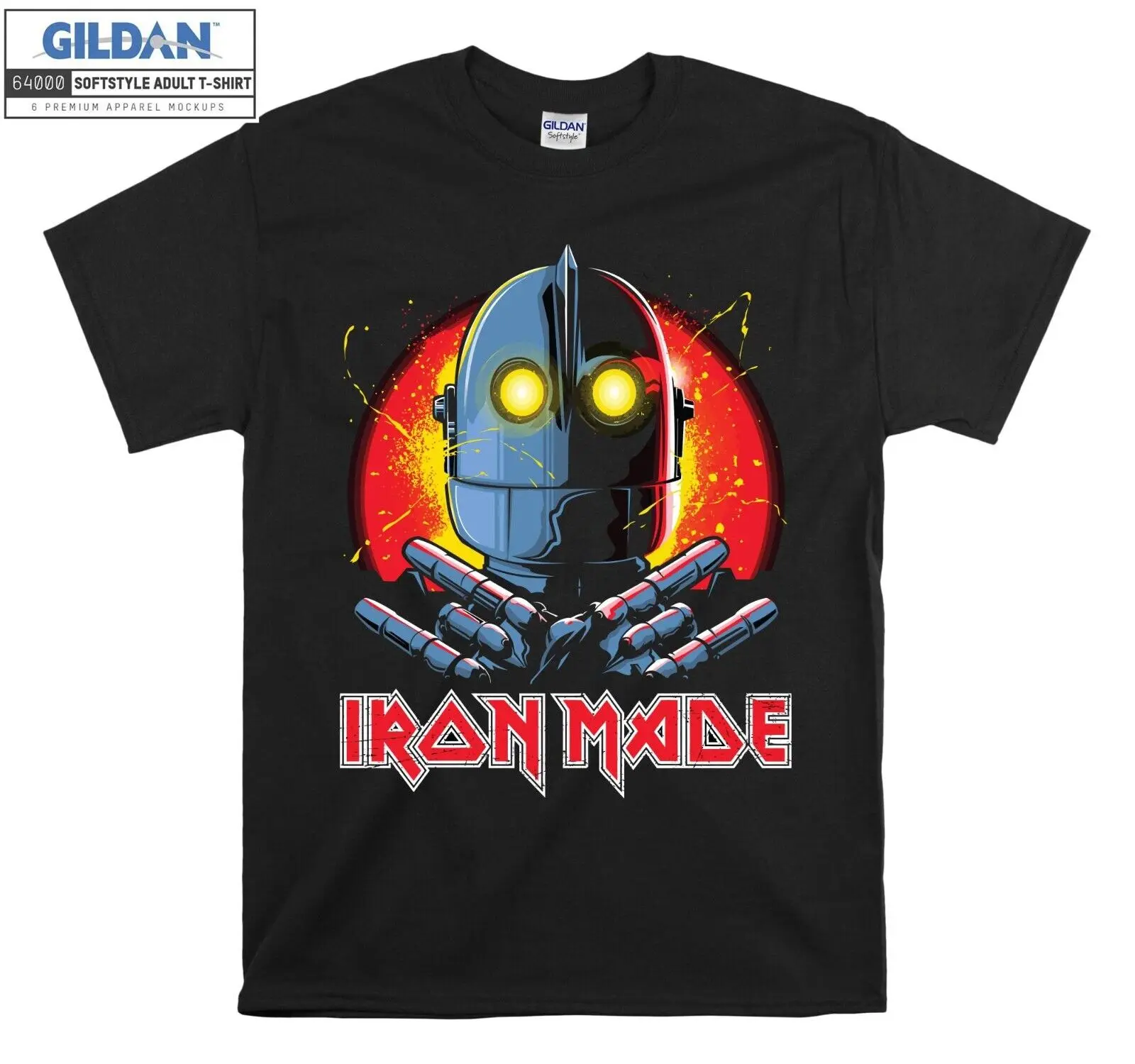 Metal Iron Giant Made T shirt E927