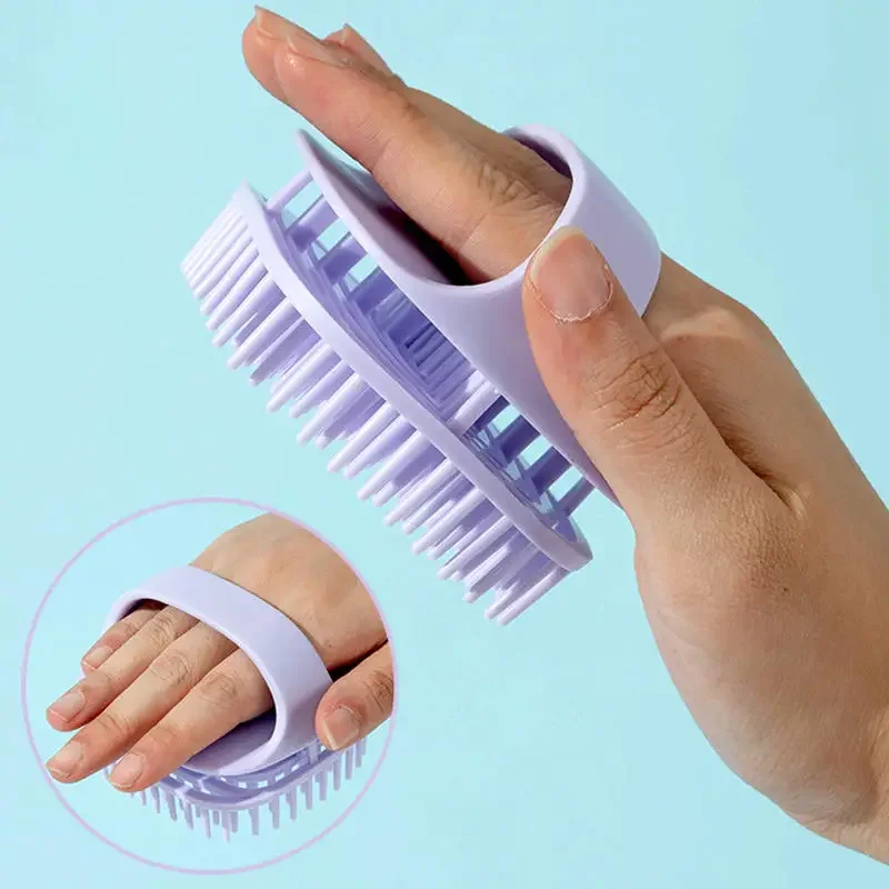Multifunctional Professional Hairdressing Comb Silicone Hair Brush for Shampooing Salon Home Use Scalp Cleaning Tool