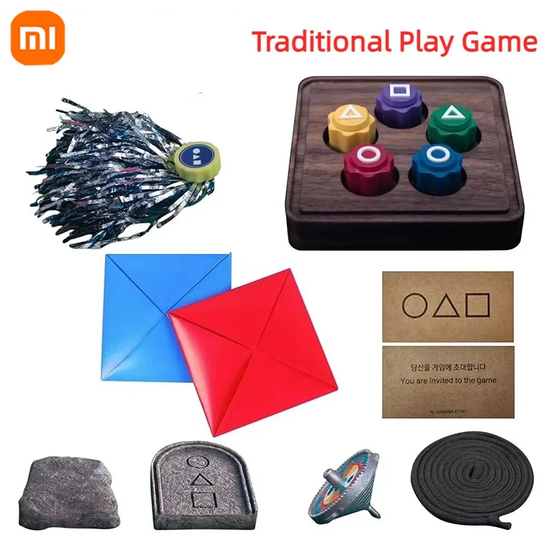 Xiaomi Traditional Play Game Fun Gonggi Jack Stone Pebbles Set Hand Eye Coordination Training Toy Gonggi Set Board Party Games