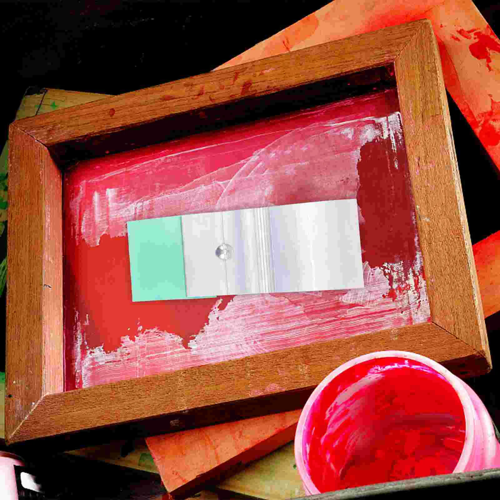 Screen Printing Ink Side Mirror Squeegee Scraper Supply Printmaking Supplies Rubber
