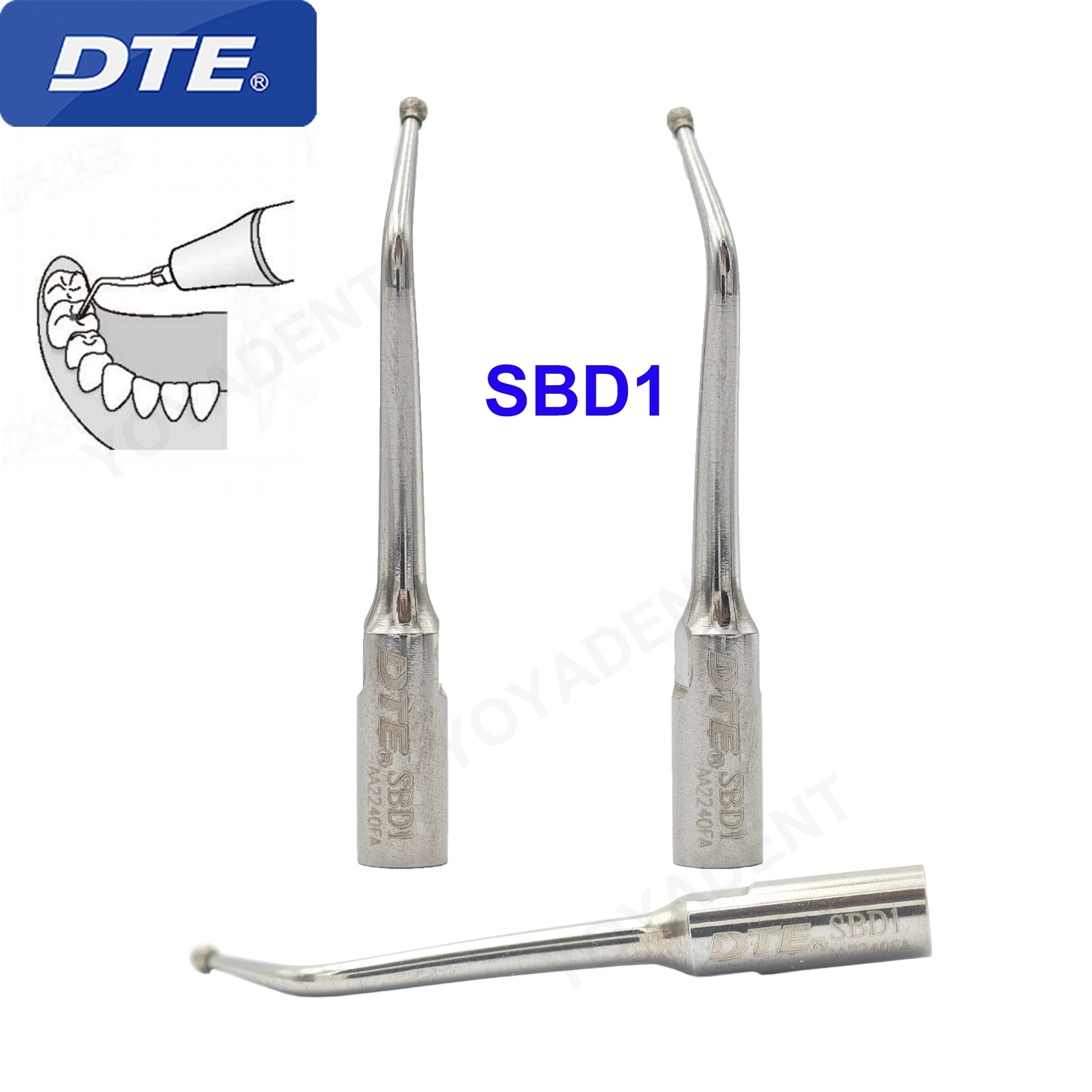 Punte per ablatore dentale originale Woodpecker DTE punta per scalatura ad ultrasuoni preparazione della cavità Fit EMS SATELEC NSK Scaler manipolo