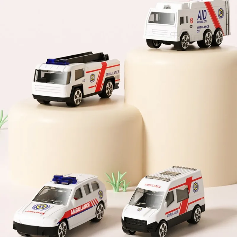 

City Fire Truck Car Building Blocks For Police Ambulance Station Deform Street View Fireman Bricks Education Toys No Battery