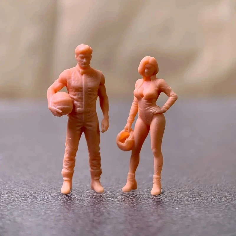 1:64 Scale, about 26-28MM High Miniature Workplace Style Modern Female Character White Mold Ornament Painting DIY