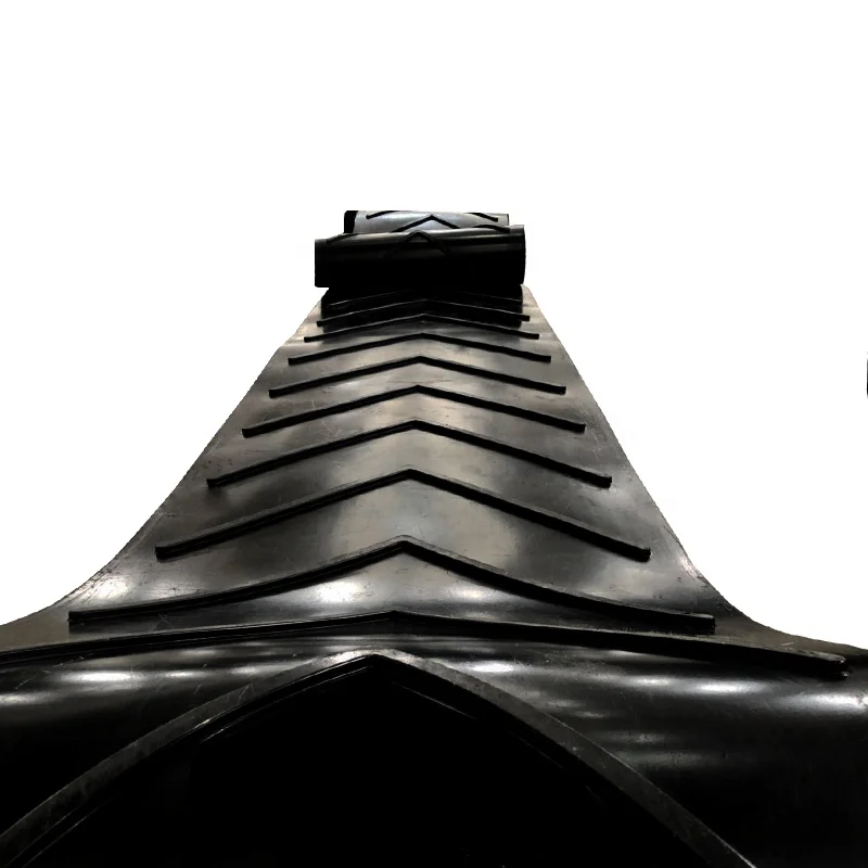 Langlebige V-Chevron Gummi-Förderbänder Gerillte Förderbänder für Schwere Bergbauarbeiten