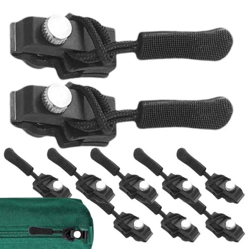 10pcs Zipper Repair Kit Universal Instant Zipper Repair Replacement Zippers Sliding Teeth Rescue Zippers Head 3 Different Sizes