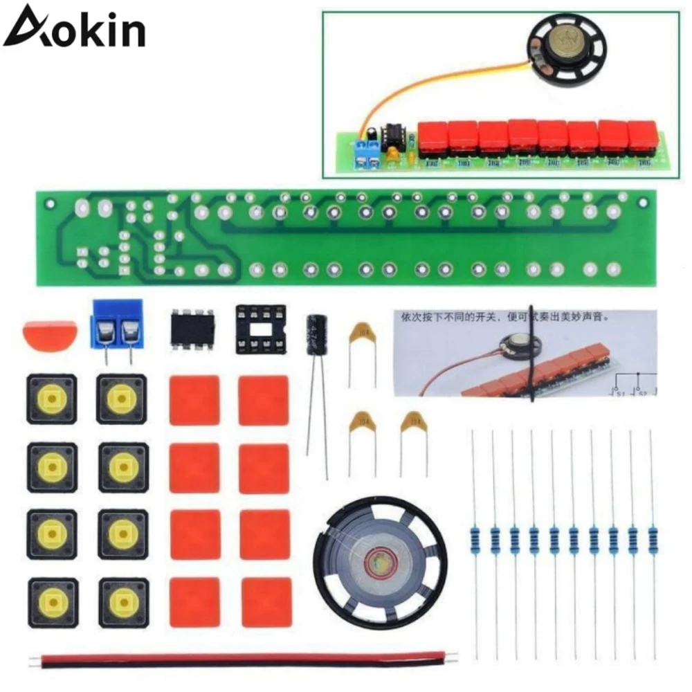 Widerstandsmodul Elektrisches Klavier DIY-Kit NE555 DIY Elektronisches Orgelmodul Elektronik-Lötpraxis Lernsets