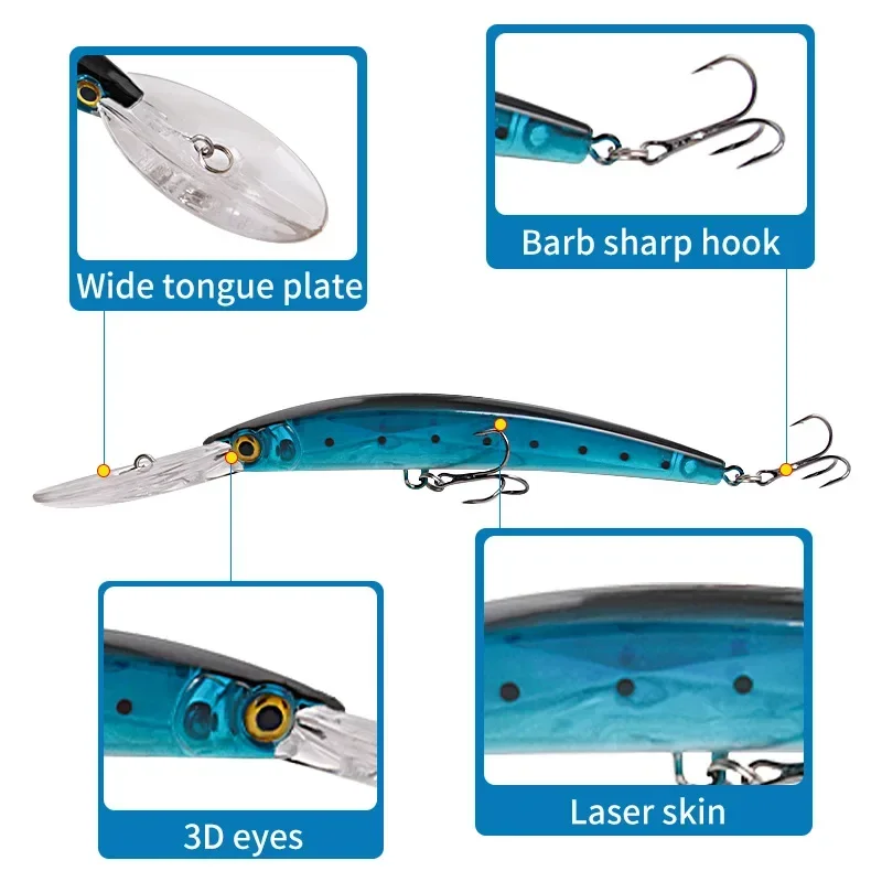 Big Minnow - Señuelo duro 17 cm/23 g para curricán, lubina y lucio - imagen 4