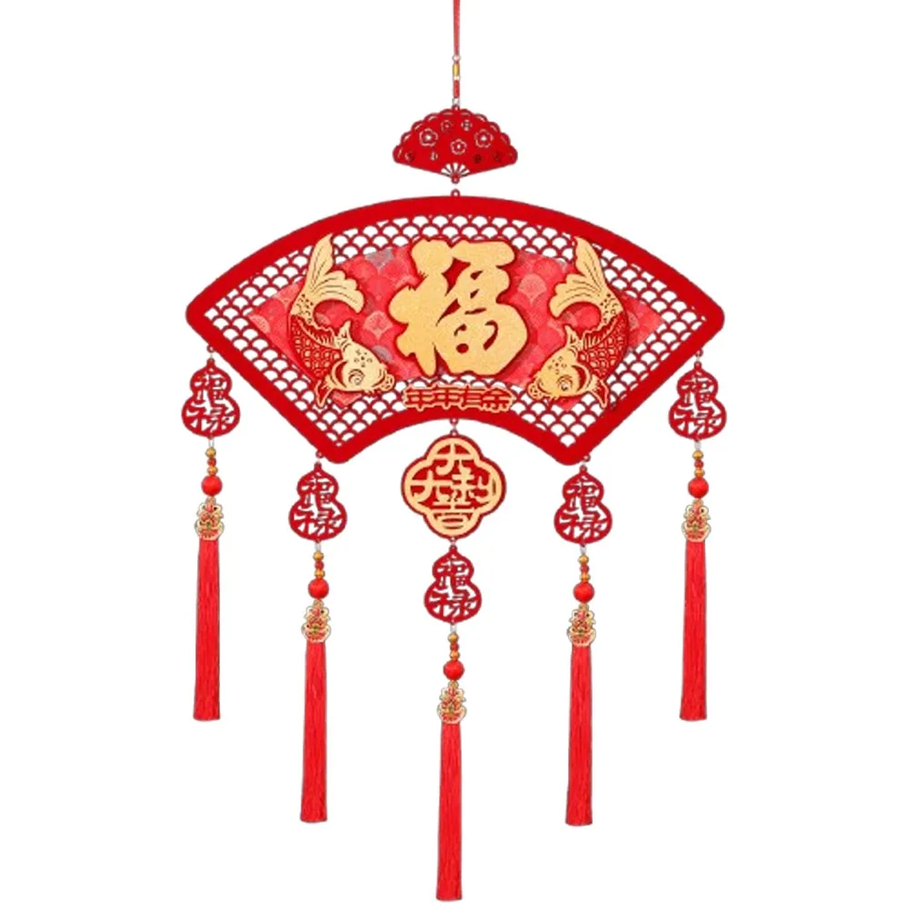 

Chinese Style New Year Hanging Ornament Traditional Handmade Spring Festival Door Hanging Good Luck Blessing
