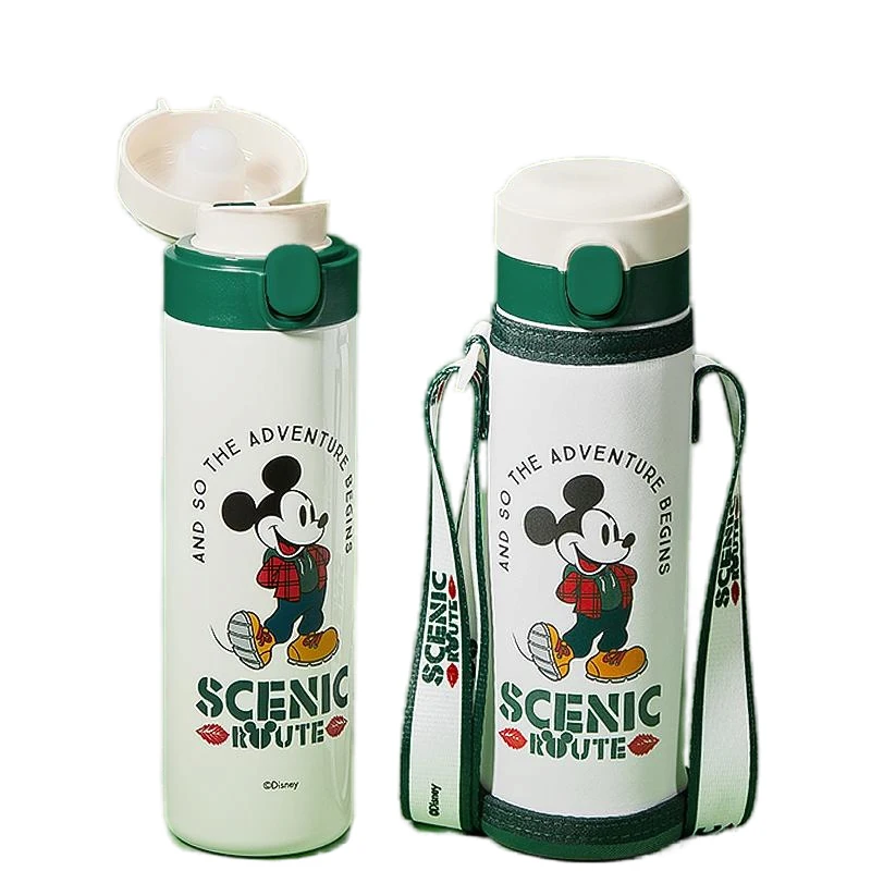 Disney Mickey Minnie Mouse 316 Stainless Steel Thermos Cup Donald Duck Student Water Cup Bottle Vacuum Cup Boy Girl Gift 500ml