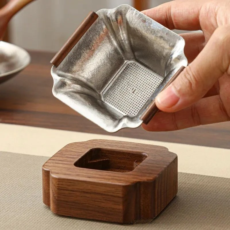 for High-grade Pure Titanium Tea Filter Thousand-hole Integrated Tea Leak Filter Ultra-fine Tea Compartment Fair Cup Filter