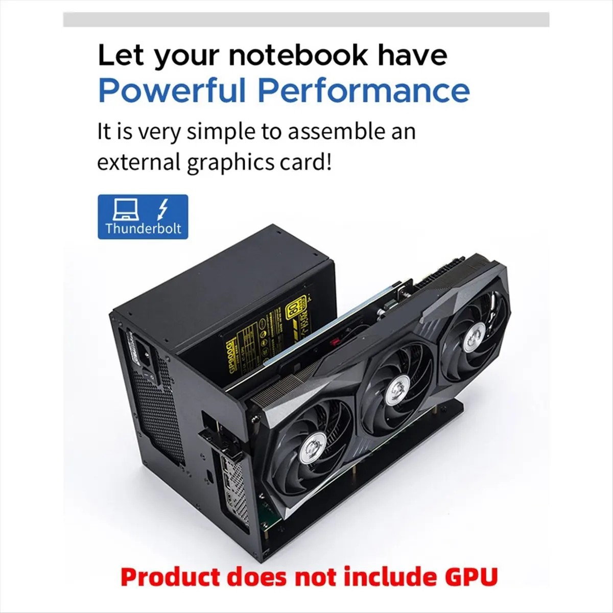 #41A Electronics Accessories,For Thunderbolt-compatible 3/4 GPU Dock Laptop to Video Cards(B) (black)